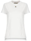 Embroided ORB Peru Short Sleeve T-Shirt White - VIVIENNE WESTWOOD - BALAAN 2