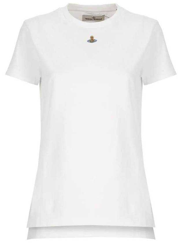 Embroided ORB Peru Short Sleeve T-Shirt White - VIVIENNE WESTWOOD - BALAAN 2