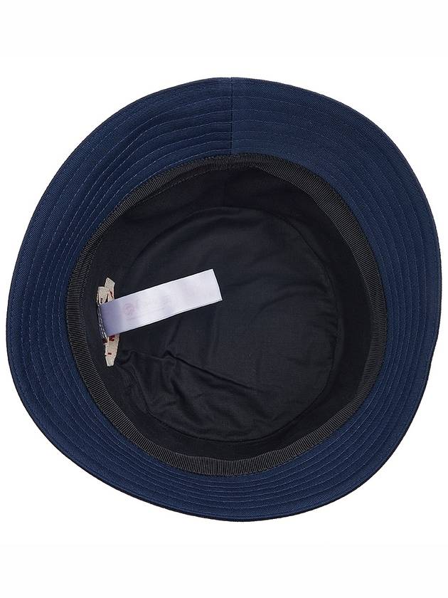 Embroidered Logo Cotton Bucket Hat Navy - MARNI - BALAAN 6