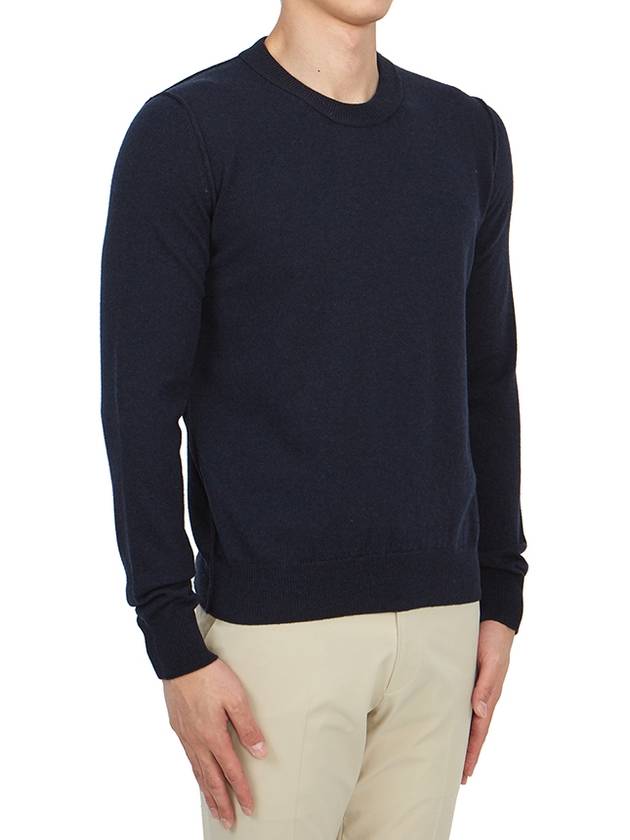 Crew Neck Cashmere Knit Top Navy - MAISON MARGIELA - BALAAN 4