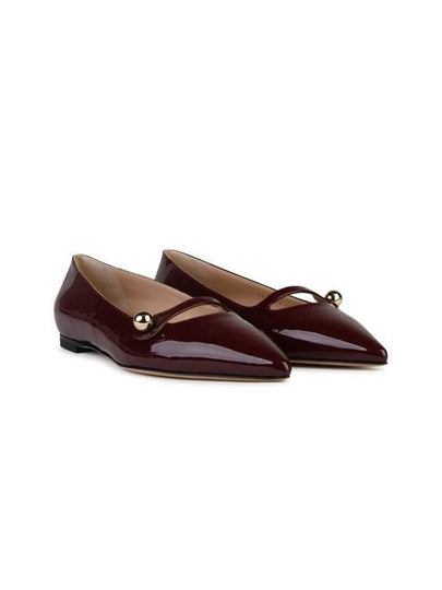 Casadei 'Cleo' Burgundy Shiny Leather Ballet Flats - CASADEI - BALAAN 2