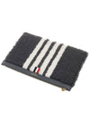 4 Bar Curly Merino Document Small Clutch Bag Medium Grey - THOM BROWNE - BALAAN 5