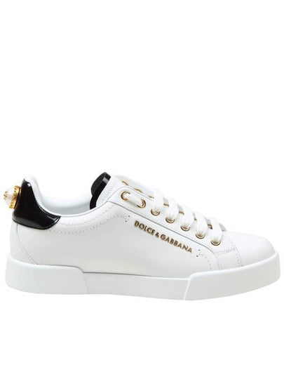 Women's Calfskin Nappa Portofino Sneakers White - DOLCE&GABBANA - BALAAN 2