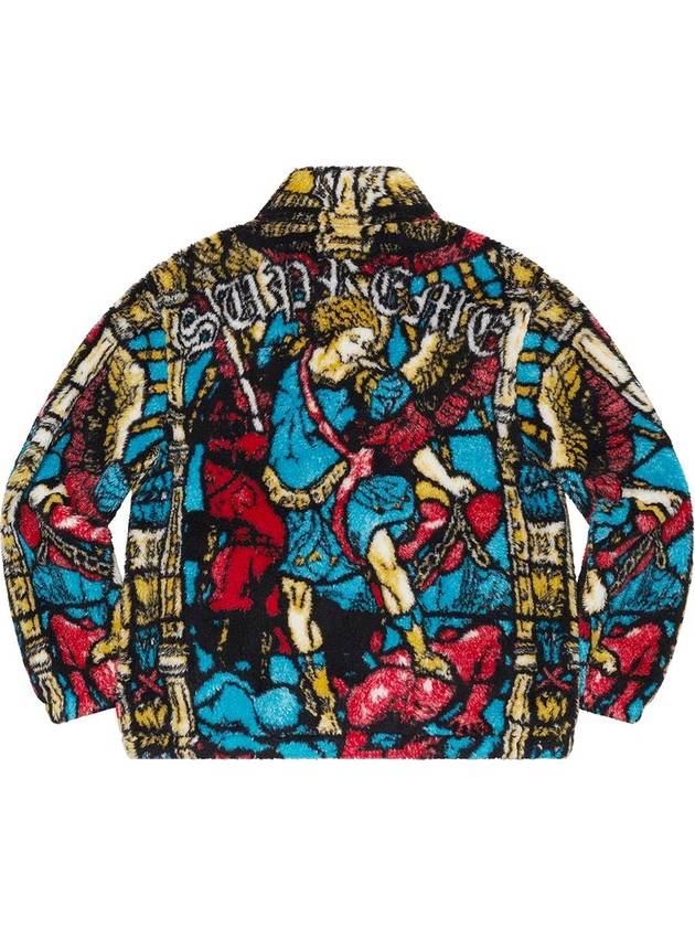 Saint Michael Fleece Jacket White - SUPREME - BALAAN 1