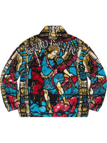 Saint Michael Fleece Jacket White - SUPREME - BALAAN 1