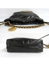 Mini Handbag Shiny Calfskin Gold Black - CHANEL - BALAAN.