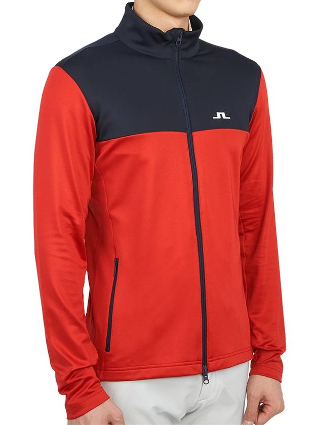 Banks Mid Layer Zip-Up Jacket Red - J.LINDEBERG - BALAAN 5