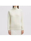 9C00007 M4281 035 Logo embroidery milk white cashmere wool knit - MONCLER - BALAAN 1