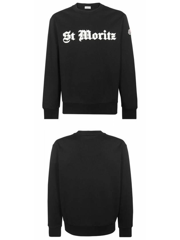 Moritz Embroidered Logo Sweatshirt Black - MONCLER - BALAAN 5