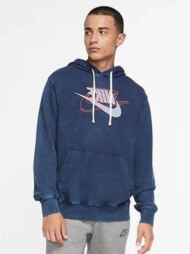 01CZ7830410NSW French Terry Retro Vintage Hooded TshirtNavy - NIKE - BALAAN 1