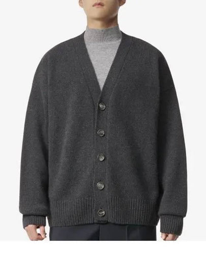 Wool Cashmere Cardigan Grey - AMI - BALAAN 2