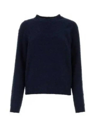 Back Stitch Crew Neck Knit Top Navy - MAISON MARGIELA - BALAAN 2