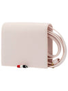 Pebble Calfskin Leather Card Holder With Strap Pink - THOM BROWNE - BALAAN 4