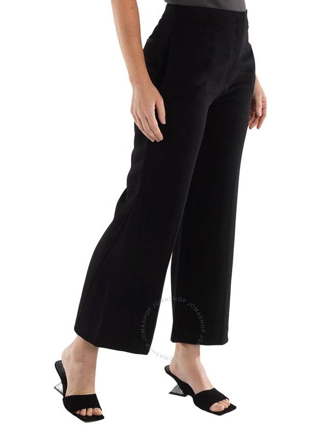 Jil Sander Ladies Black Cropped Wide-Leg Trousers, Brand Size 34 (US Size 2) - JIL SANDER - BALAAN 3