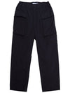 Women's Wide Cargo HBT Pants Black - MOTH - BALAAN 3