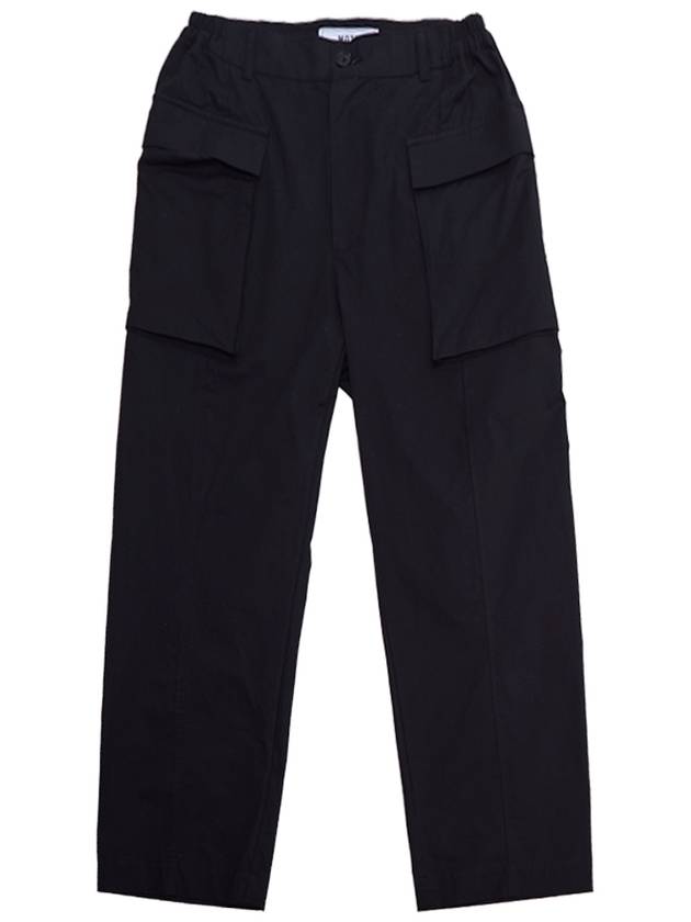 Women's Wide Cargo HBT Pants Black - MOTH - BALAAN 3