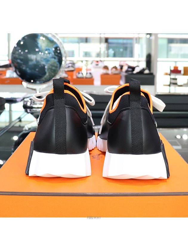 Depart Calfskin Sneakers H212918ZH02 Black - HERMES - BALAAN 4