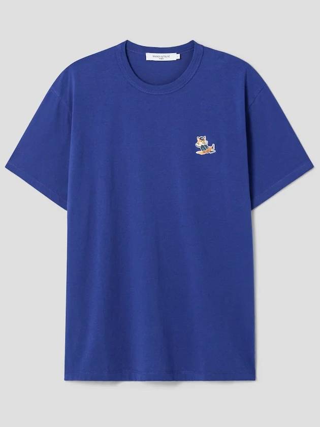 Dressed Fox Patch Classic Short Sleeve T-Shirt Deep Blue - MAISON KITSUNE - BALAAN 5