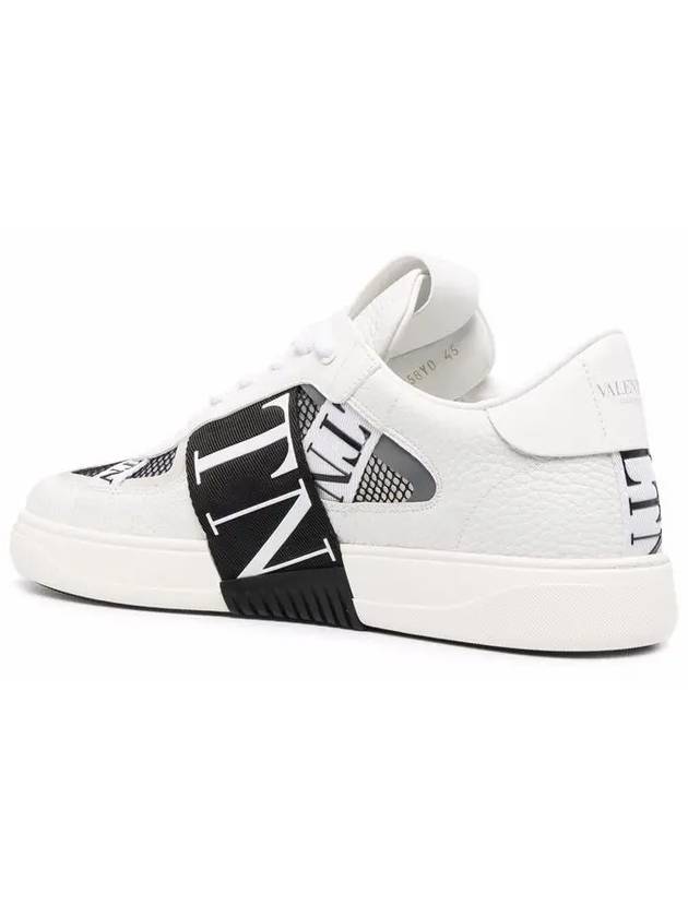 VL7N Band Logo Mesh Low Top Sneakers White Black - VALENTINO - BALAAN 4