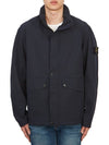 Logo Light Soft Shell Jacket Navy - STONE ISLAND - BALAAN 3