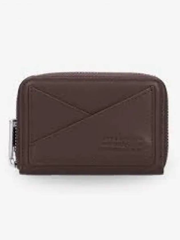 Embossed Numeric Logo Zip Around Half Wallet Brown - MAISON MARGIELA - BALAAN 2