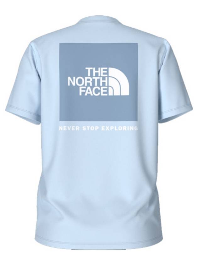 Women's Box NSE Short Sleeve T-Shirt Blue - THE NORTH FACE - BALAAN 3