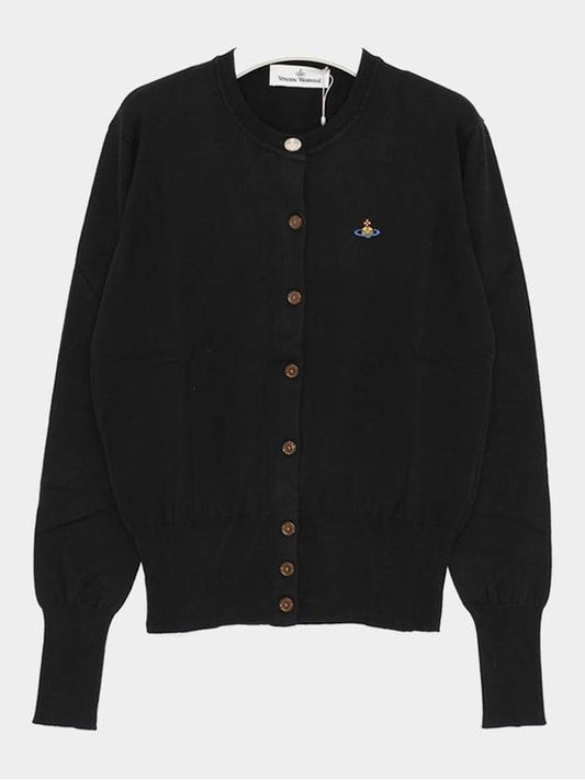 Logo Patch Cardigan Black - VIVIENNE WESTWOOD - BALAAN 2