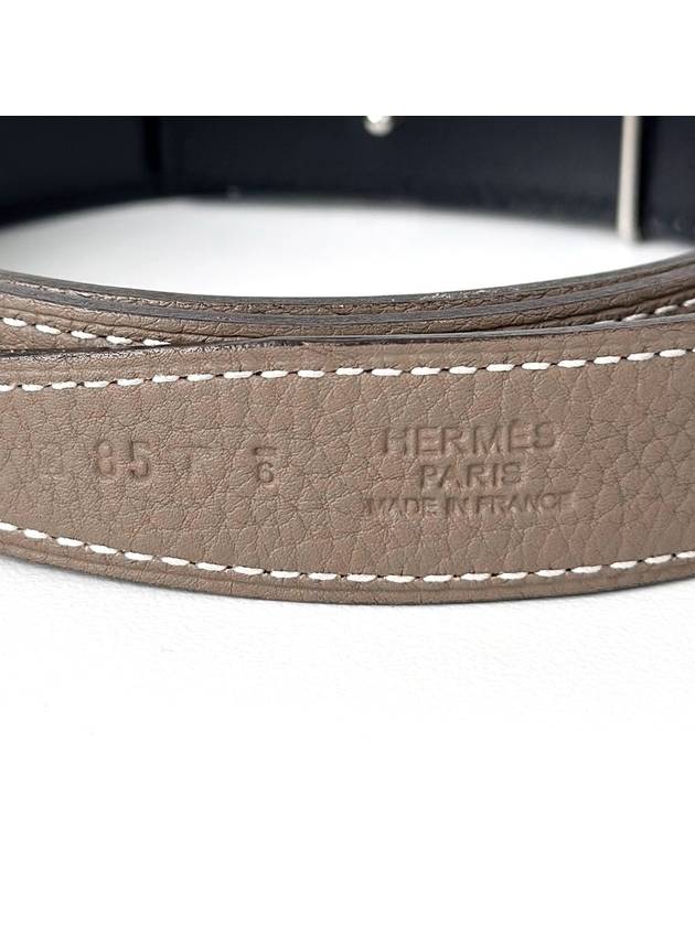 85 Women H Buckle Mini Constance Reversible Belt Noir 24mm - HERMES - BALAAN 4