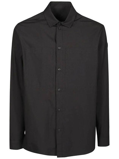 Cotton Poplin Long Sleeve Shirt Black - MONCLER - BALAAN 2