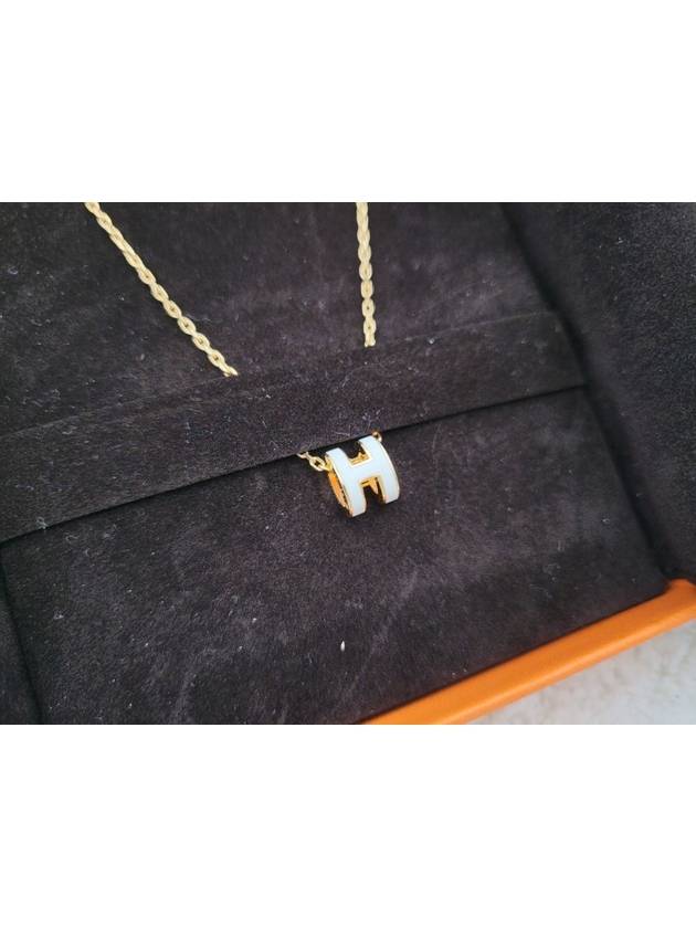 PopAche Mini Necklace Gold White - HERMES - BALAAN 3