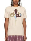 Spray ORB Fresh Long Sleeve T-Shirt Beige - VIVIENNE WESTWOOD - BALAAN 2