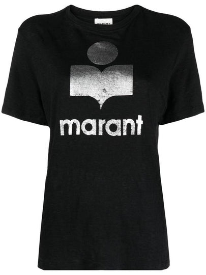 Zwell Logo Print Short Sleeve T-Shirt Black - ISABEL MARANT - BALAAN 2