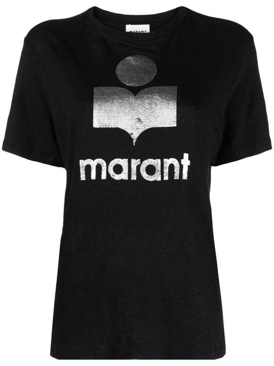 Zwell Logo Print Short Sleeve T-Shirt Black - ISABEL MARANT - BALAAN 2