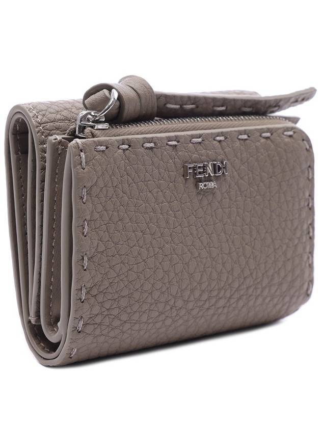 Peekaboo Micro Tri-Fold Half Wallet Grey - FENDI - BALAAN 4