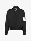 Poly Twill 4-Bar Oversized Knit Down Bomber Jacket Charcoal - THOM BROWNE - BALAAN 2