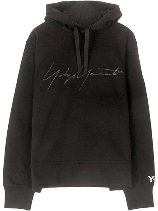 Sign Logo Crew Neck Cotton Hoodie Black - Y-3 - BALAAN 2