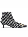 Houndstooth BB logo ankle boots 525969 W1HR0 1053 - BALENCIAGA - BALAAN 4