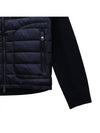 Padded Wool Zip-up Jacket Navy Blue - MONCLER - BALAAN 5