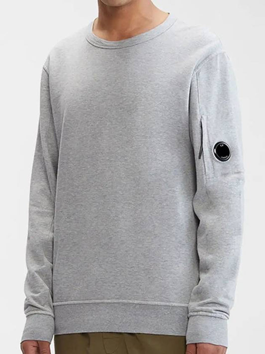 Light Fleece Sweatshirt Grey Melange - CP COMPANY - BALAAN 2