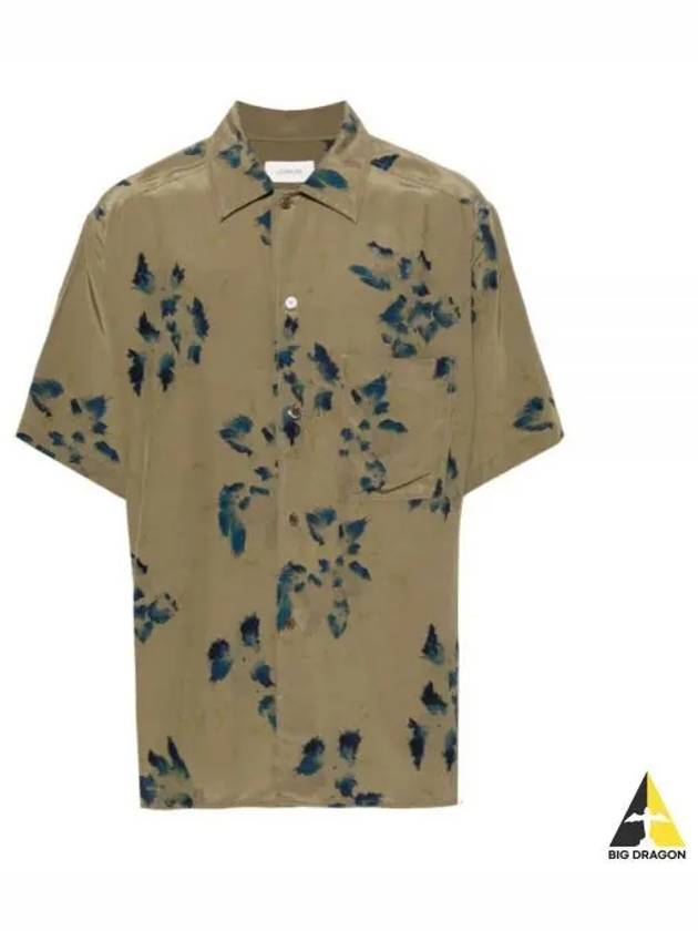 Floral Print Short Sleeve Shirt Khaki - LEMAIRE - BALAAN 2