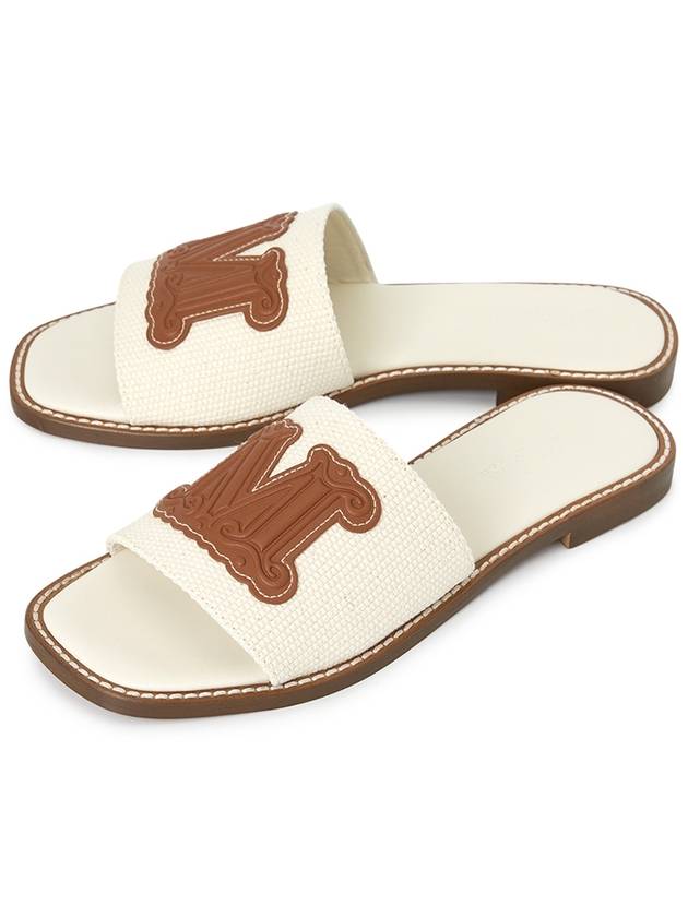 Geneve Logo Slippers Ivory - MAX MARA - BALAAN 1