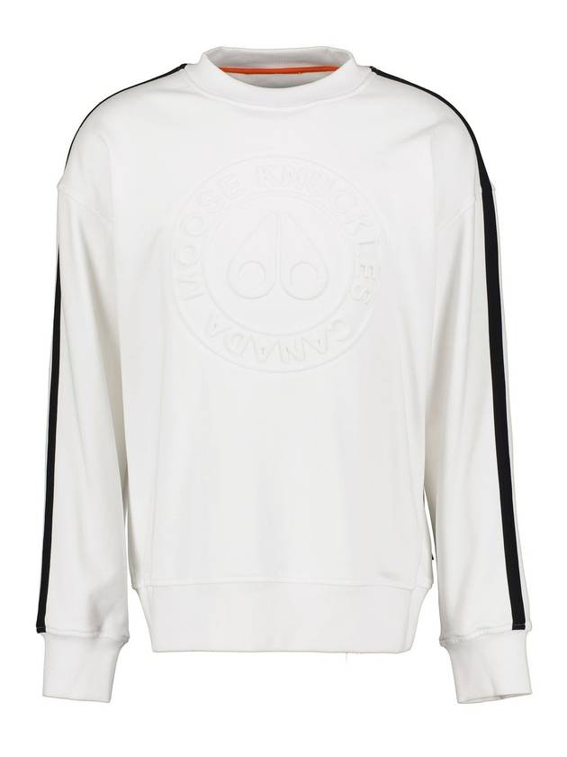 Men's Homecrest Logo Sweatshirt White - MOOSE KNUCKLES - BALAAN 1