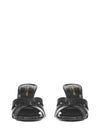 Tribute Leather Sandal Heels Black - SAINT LAURENT - BALAAN 4