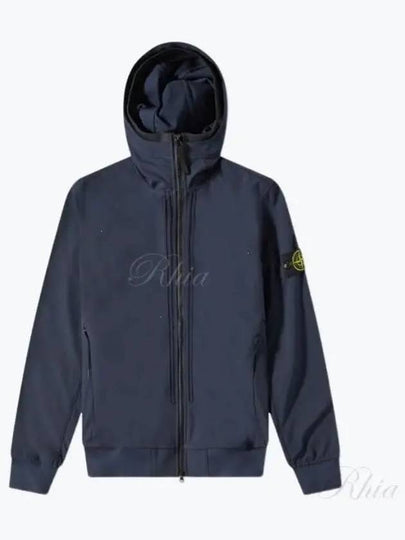 Wappen Patch Soft Shell Hooded Jacket Navy - STONE ISLAND - BALAAN 2