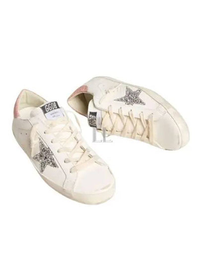 Superstar Pink Tab Leather Low Top Sneakers White - GOLDEN GOOSE - BALAAN 2