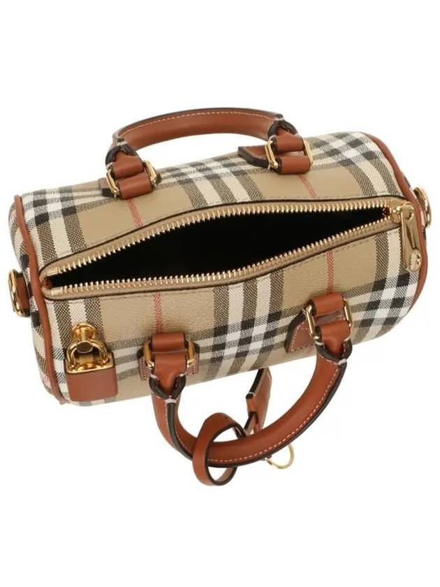 Check Mini Bowling Bag Archive Beige Briar Brown - BURBERRY - BALAAN 5