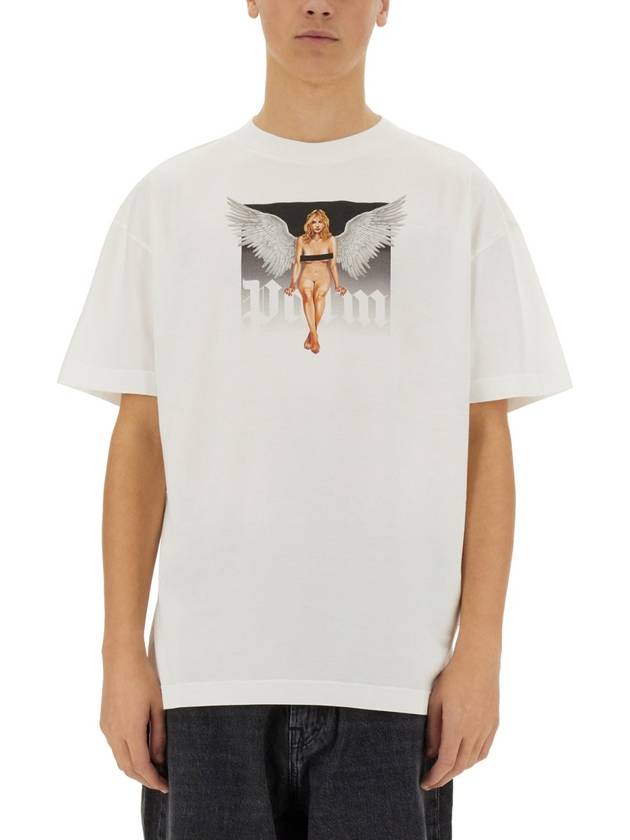 T-SHIRT WITH LOGO - PALM ANGELS - BALAAN 1