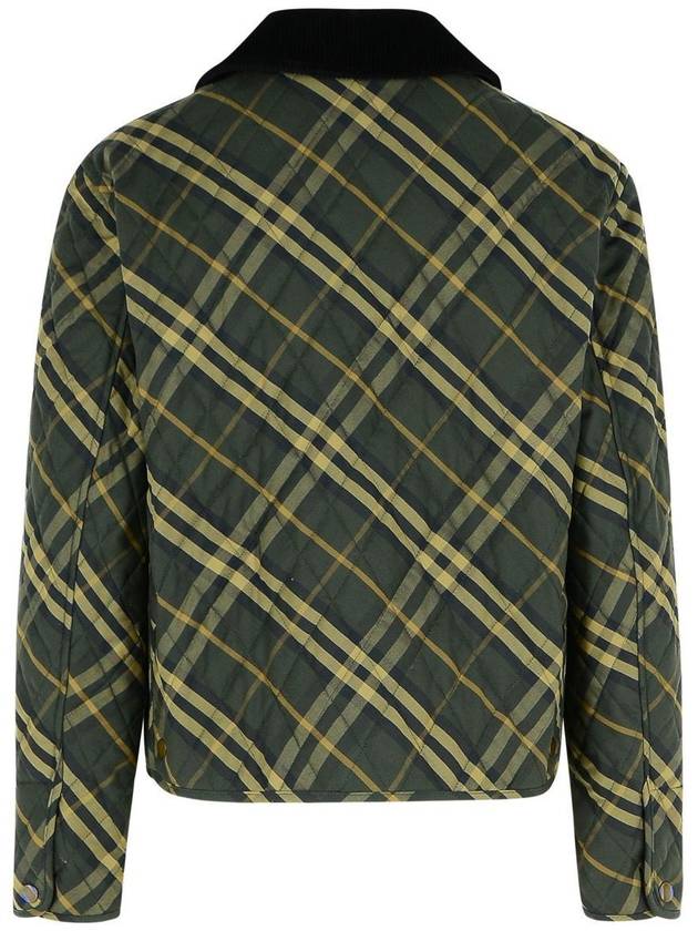 Barn Checked Quilted Cropped Jacket Shadow - BURBERRY - BALAAN 3