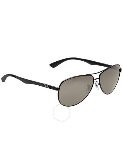 Ray Ban Polarized Grey Mirror Aviator Men's Sunglasses RB8313 002/K7 61 - RAY-BAN - BALAAN 2