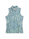 Women s Dena Print Sleeveless Top Leopard Aruba Blue GWJT09008 O495 - J.LINDEBERG - BALAAN 1